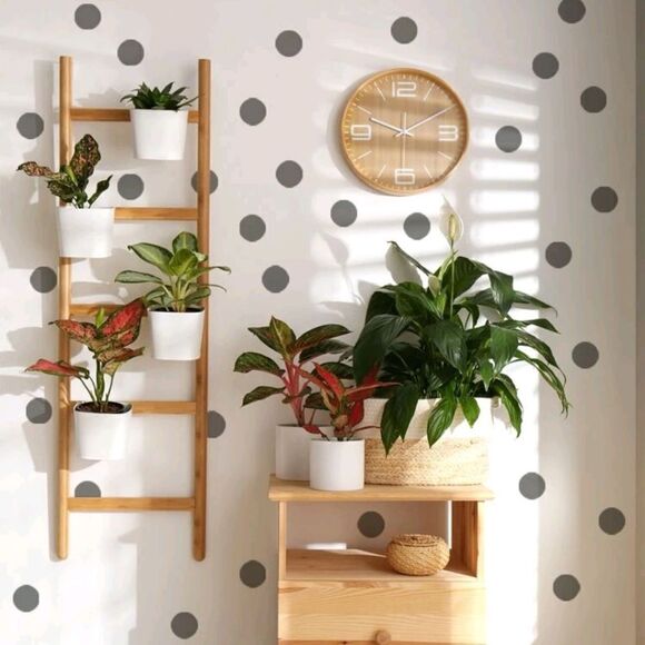 Grey Polka Dot Wall Stickers - Picture 2 of 6